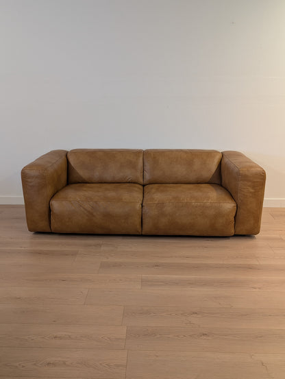 Cigar Leather Style Sofa