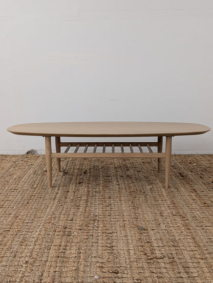 Article Lenia 53.5" Oval Coffee Table - White Oak