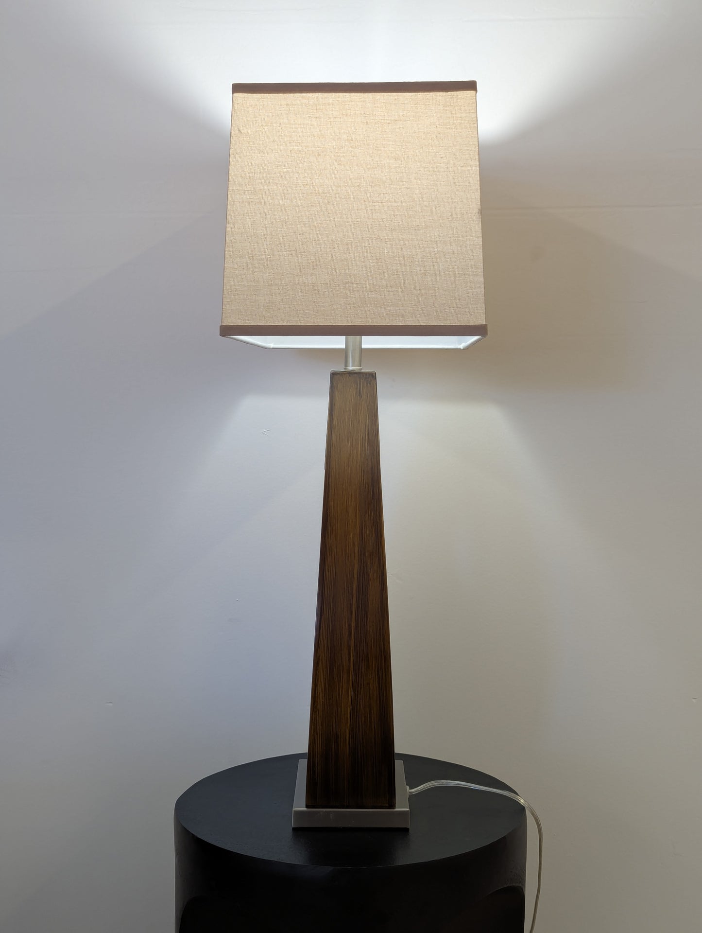 Nova of California Pearson Pecan Wood Lamp