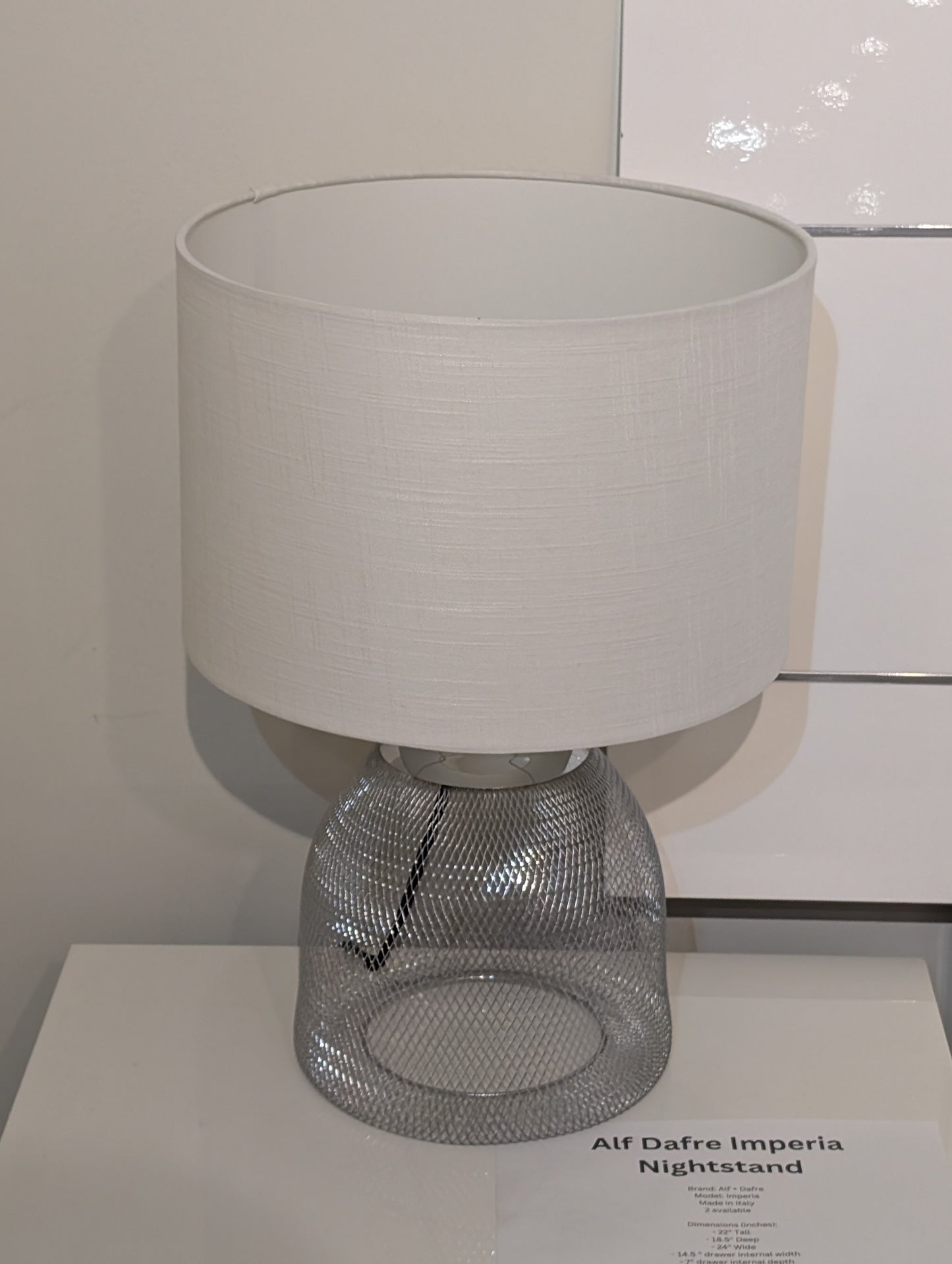 Silver Bedside Lamps