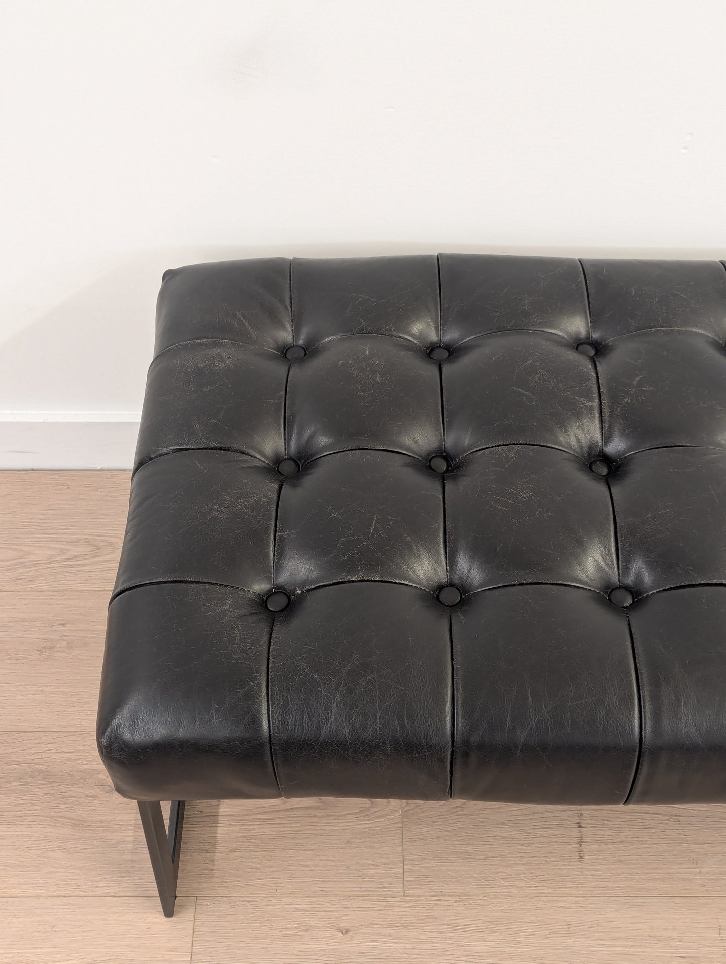 Moe's Wyatt Leather Bench