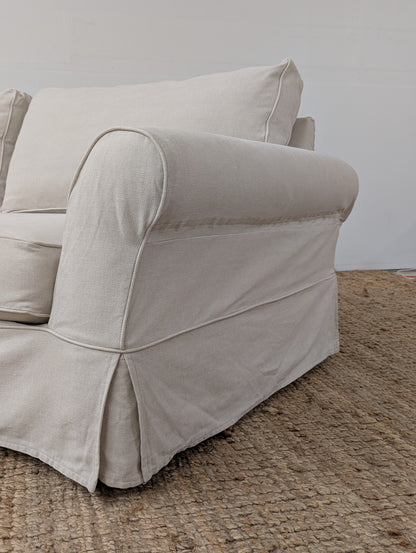 Pottery Barn Comfort Roll Arm Slipcovered Sofa