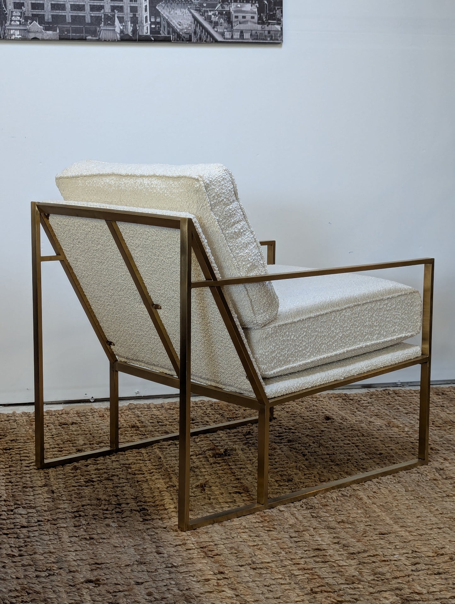 Decor-Rest Boucle Brass Chair (2 Available)