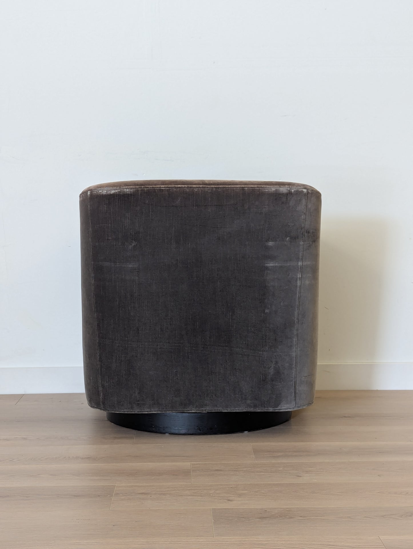 RH 1950s Italian Shelter Arm Swivel Lounge Chair - Vintage Velvet