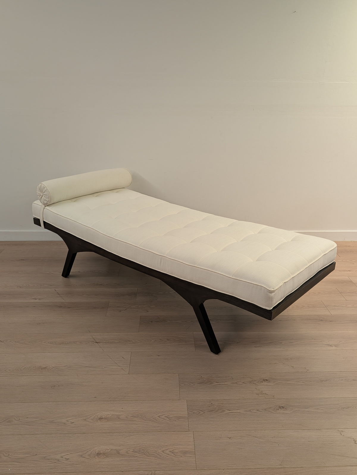 White Linen Chaise Lounge