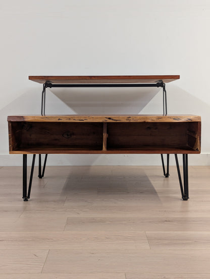 Live Edge Lift-Up Coffee Table