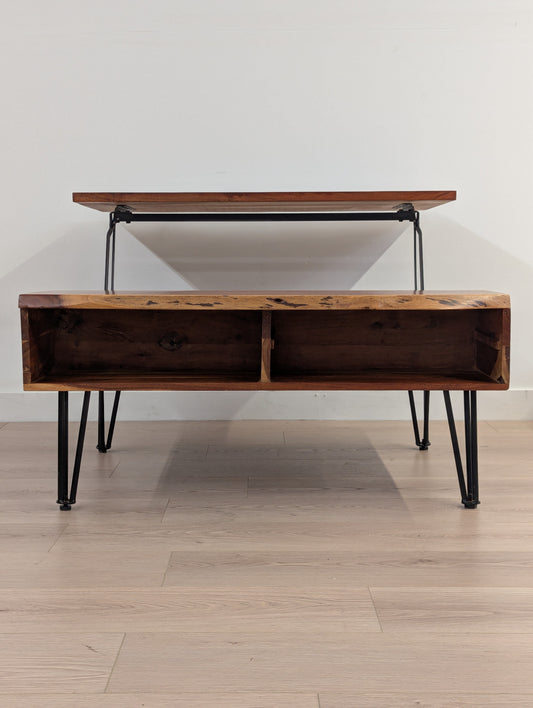 Live Edge Lift-Up Coffee Table