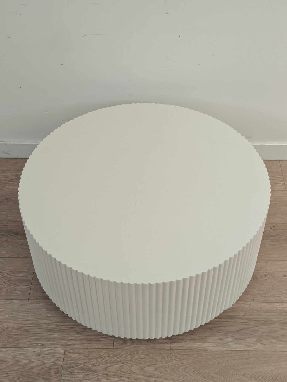 Article Nordens Fluted Coffee Table (Soft White) (on hold)