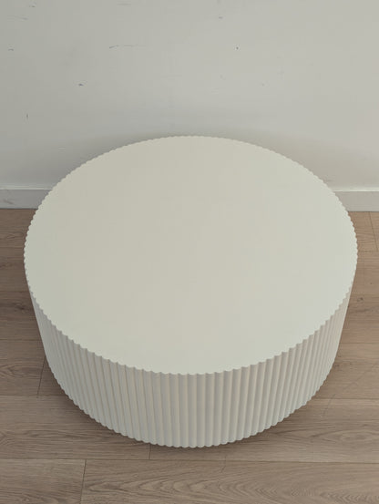 Article Nordens Fluted Coffee Table (Soft White) (on hold)