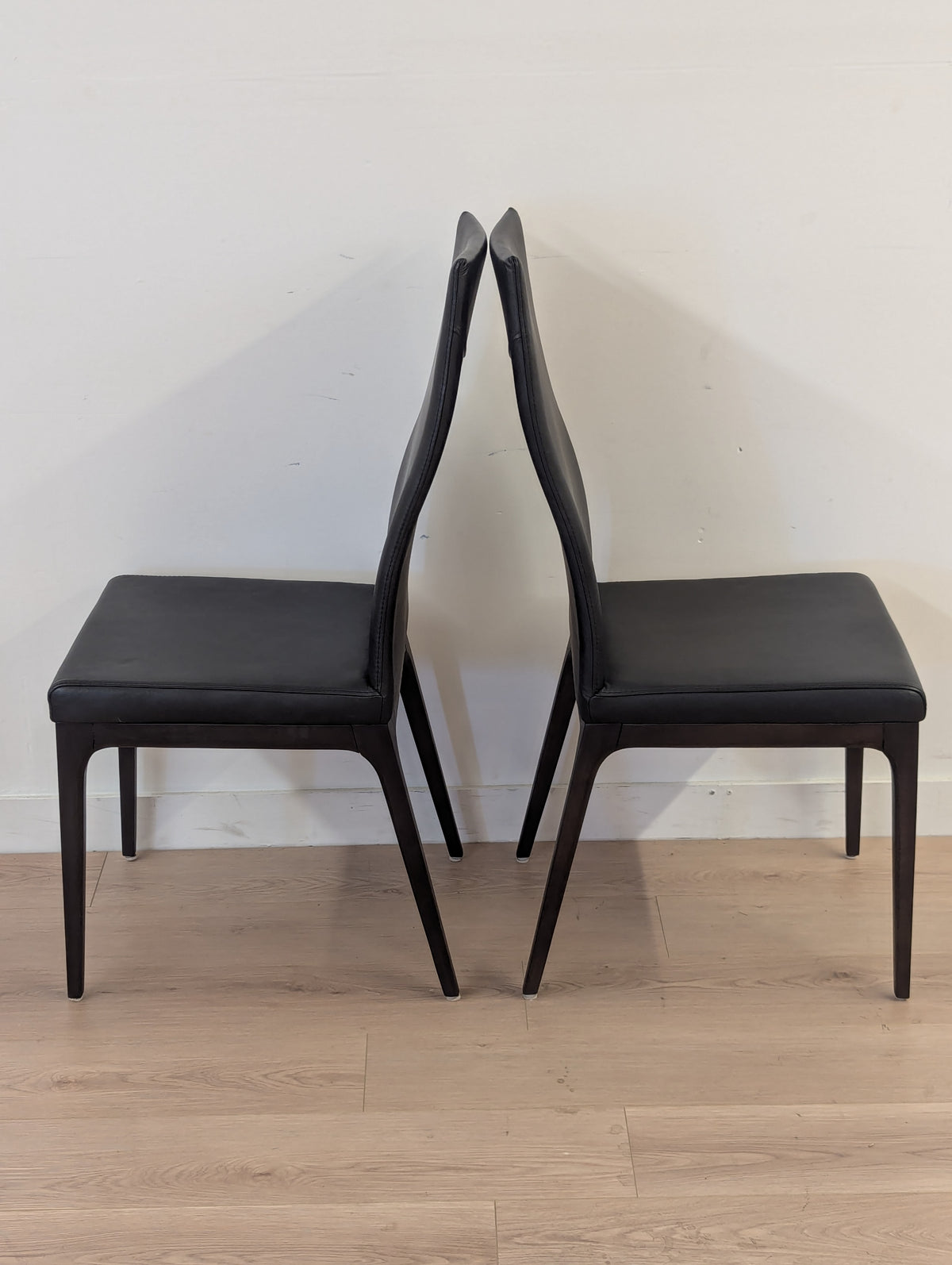 Scan Designs Leather Dining Chairs (Set of 4)