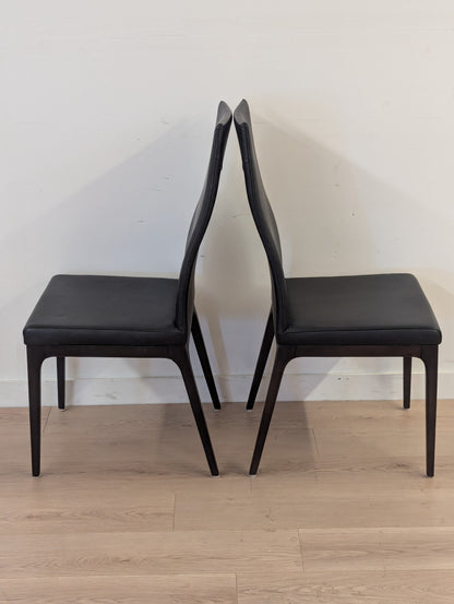 Scan Designs Leather Dining Chairs (Set of 4)