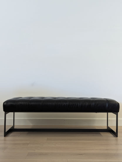 Moe's Wyatt Leather Bench