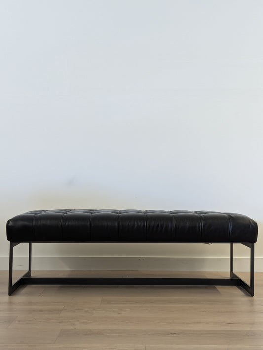 Moe's Wyatt Leather Bench