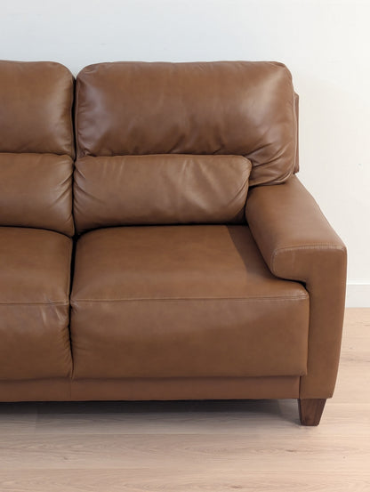 La-Z-Boy Draper Oak Leather Sofa