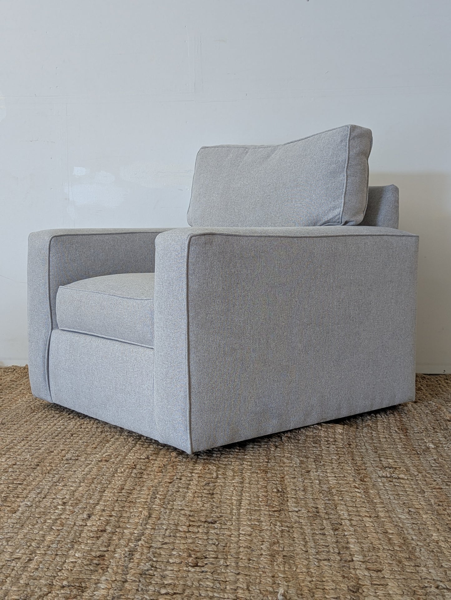 Pottery Barn Comfort Square Arm Swivel Chair