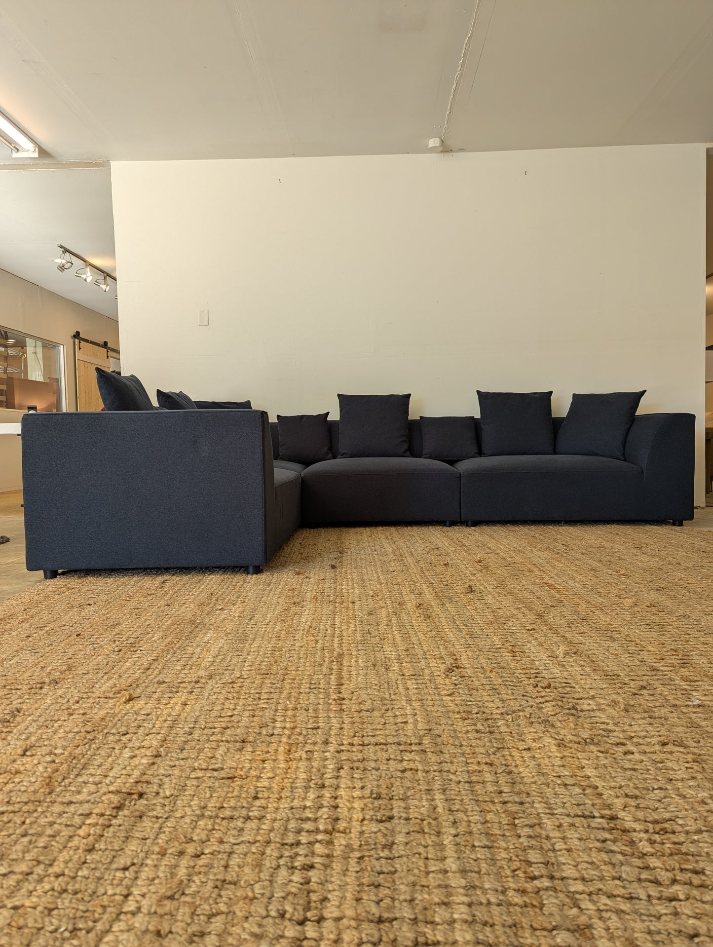 Large Blue Modern Sectional